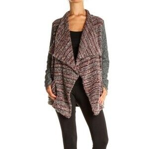 Lucky Brand Sweater Wool Blend Boucle Knit Long Sleeve Open Cardigan Pockets